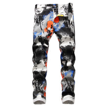 Charger l'image dans la galerie, Men's Slim Stretch Printed Jeans