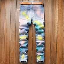 Load image into Gallery viewer, Graffiti Printed Denim Jeans