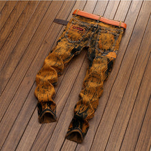 Cargar imagen en el visor de la galería, Burnt Orange Patchwork Denims