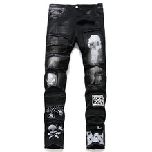 Charger l'image dans la galerie, Skull And Crossbones Slim Fit Denims