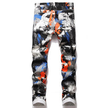 Charger l'image dans la galerie, Men's Slim Stretch Printed Jeans