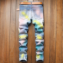 Load image into Gallery viewer, Graffiti Printed Denim Jeans

